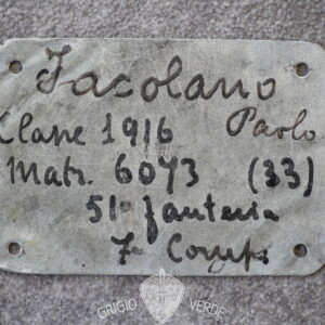 piastrino identificativo dog tags 51^ fanteria